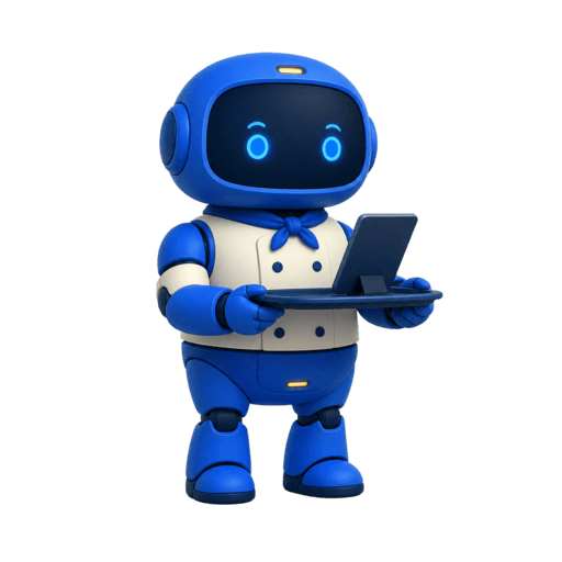 Wobi, Wobistro's blue restaurant service robot