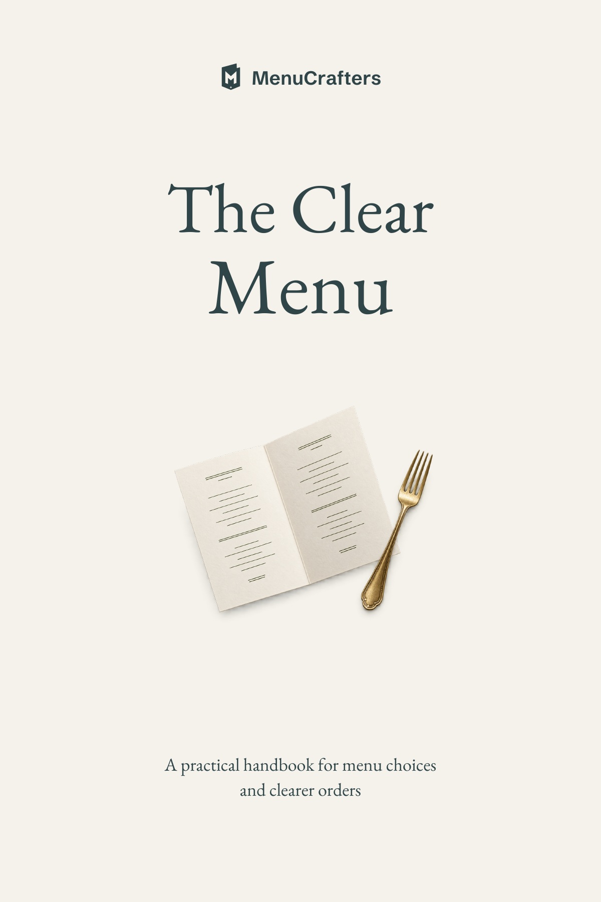 The Clear Menu — book cover