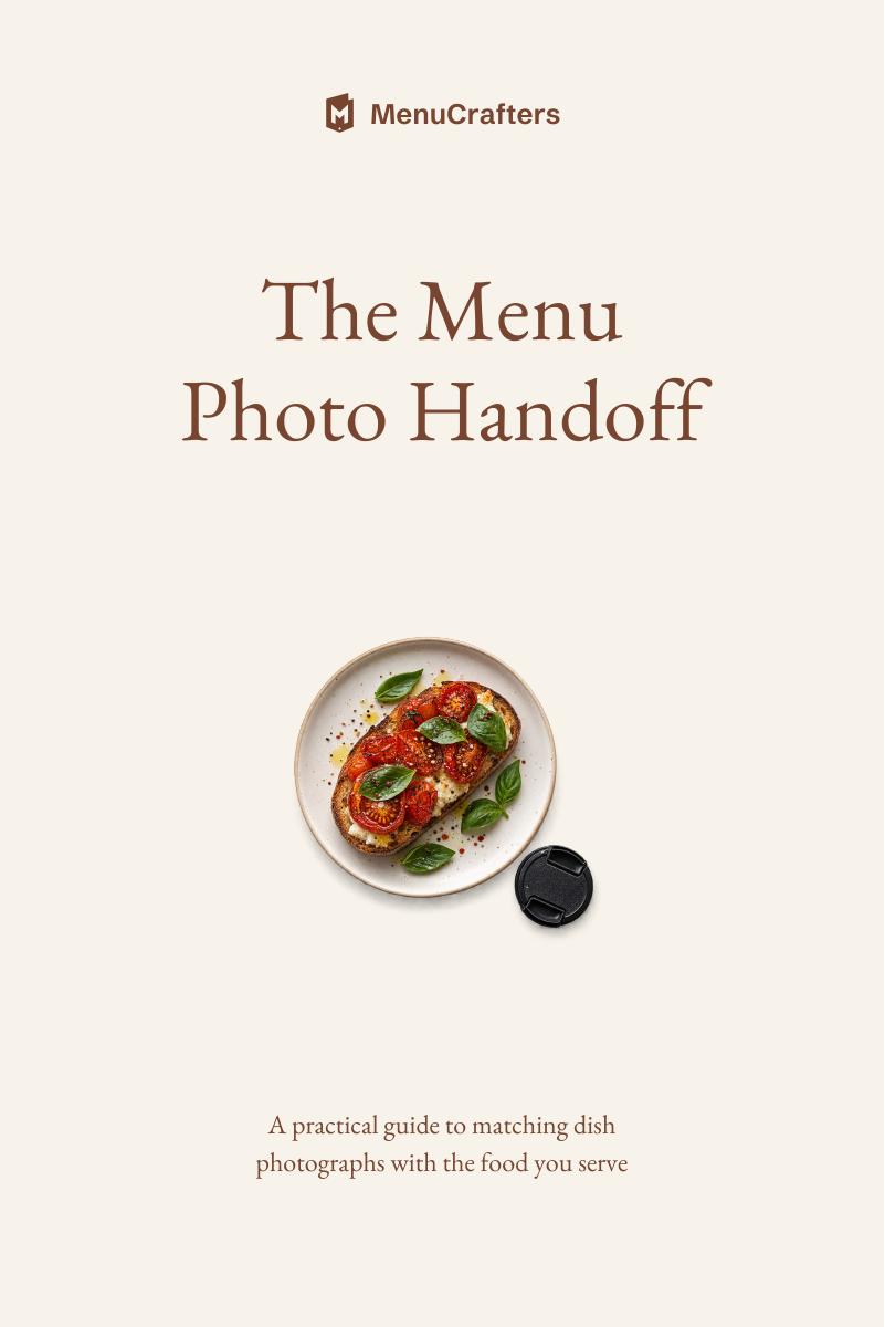 The Menu Photo Handoff book cover